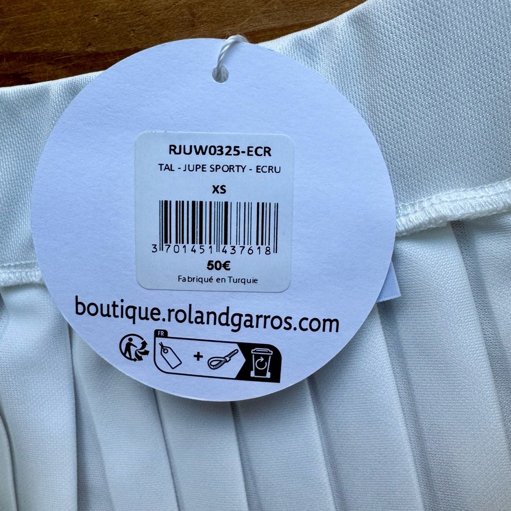 NWT ROLLANDGARROS Tennis Skirt XS - Picture 4 of 9
